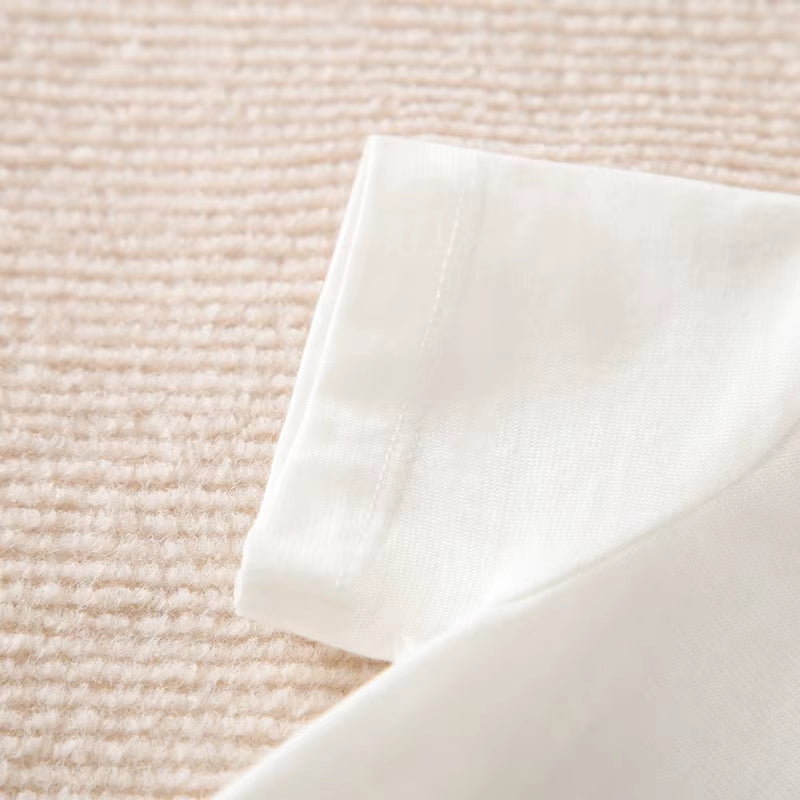 Cuddle Cub – White Bear Print Cotton Romper for Babies