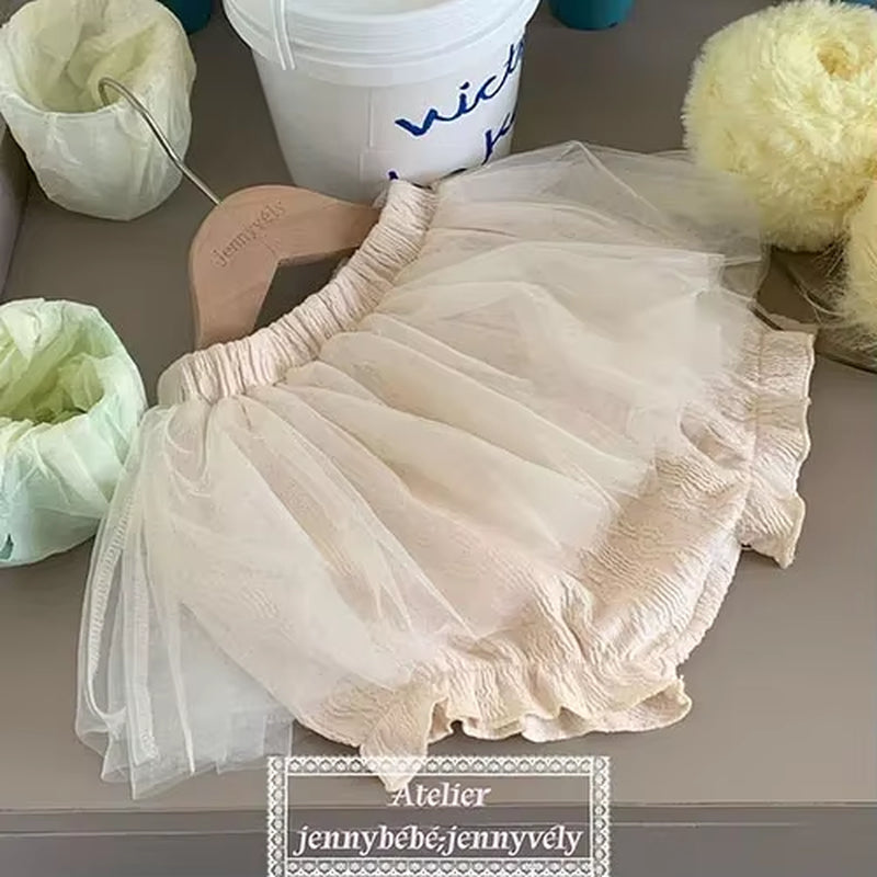 DotWhimsy – Baby Girl Cotton Tee & Printed Jumpsuit Set